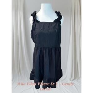 Who What Wear Black Ruffled Dress - Size L